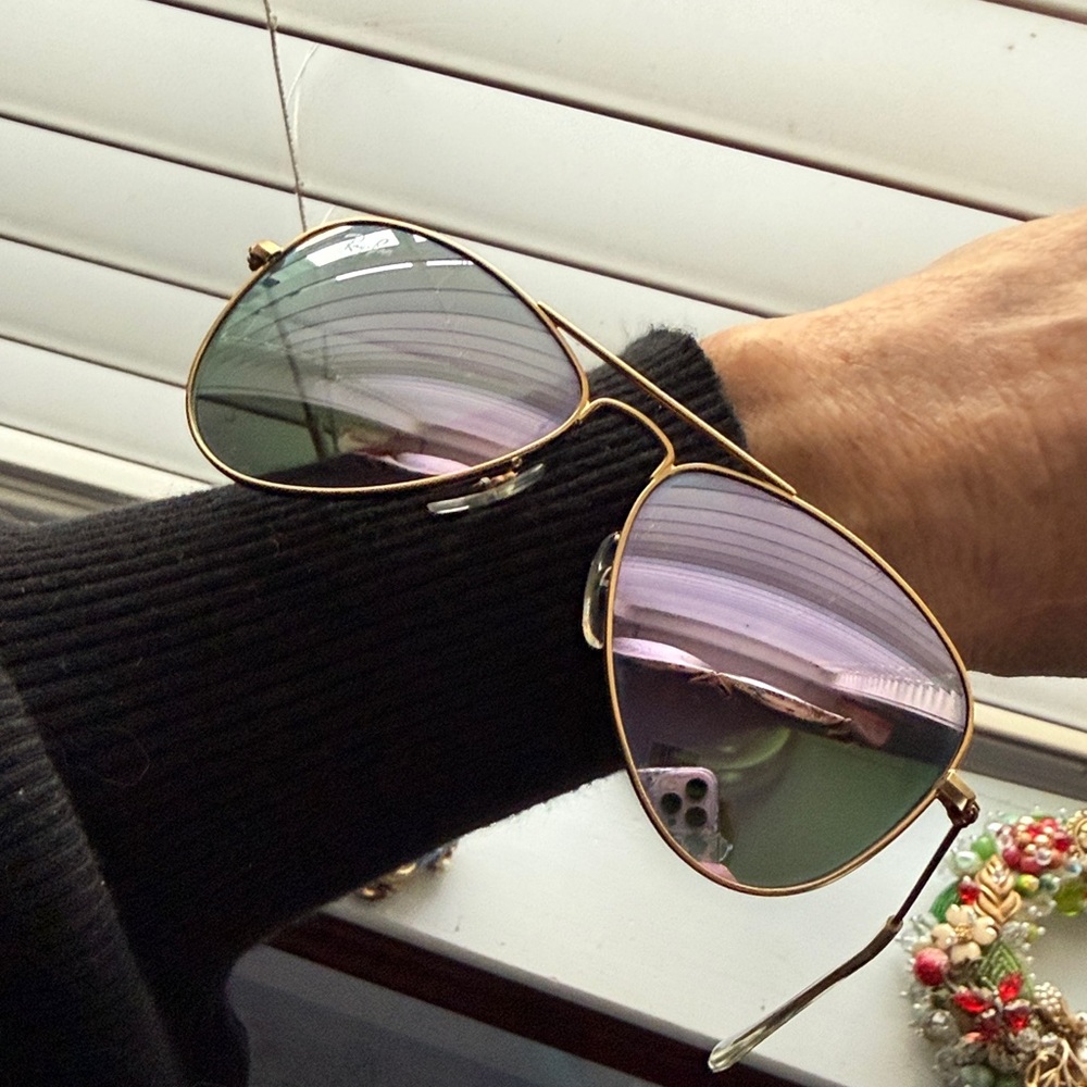 Ray-Ban Jr. Gold Frame Aviator Sunglasses - Picture 3 of 8